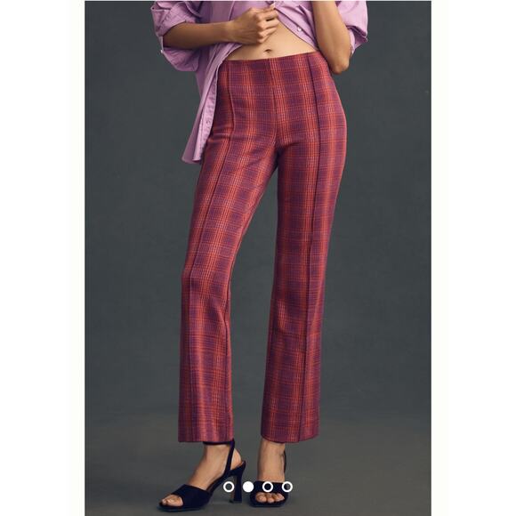 Anthropologie Maeve The Margot Kick Flare Cropped Pants size small - Picture 1 of 5